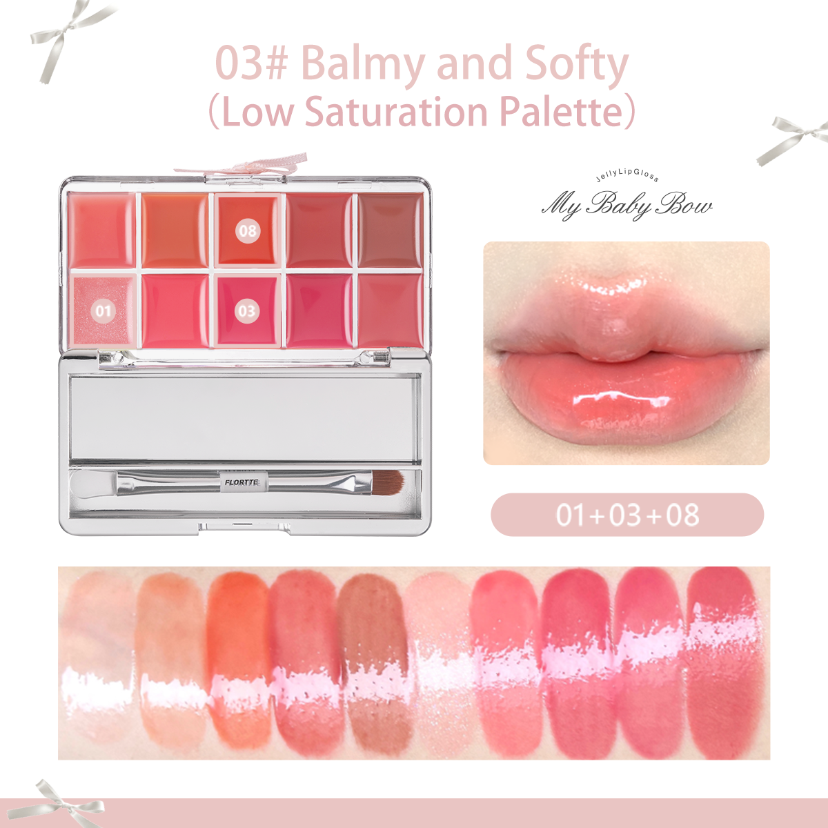 Collection of Peng Peng Princess Jelly Lip Gloss Palette in a gallery layout